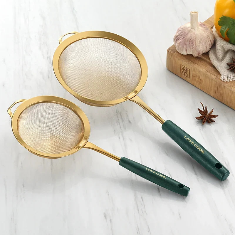 DecorBites™ Kitchen Colander Juice Strainer Skimmer Fine Mesh Sieve Cooking Utensils