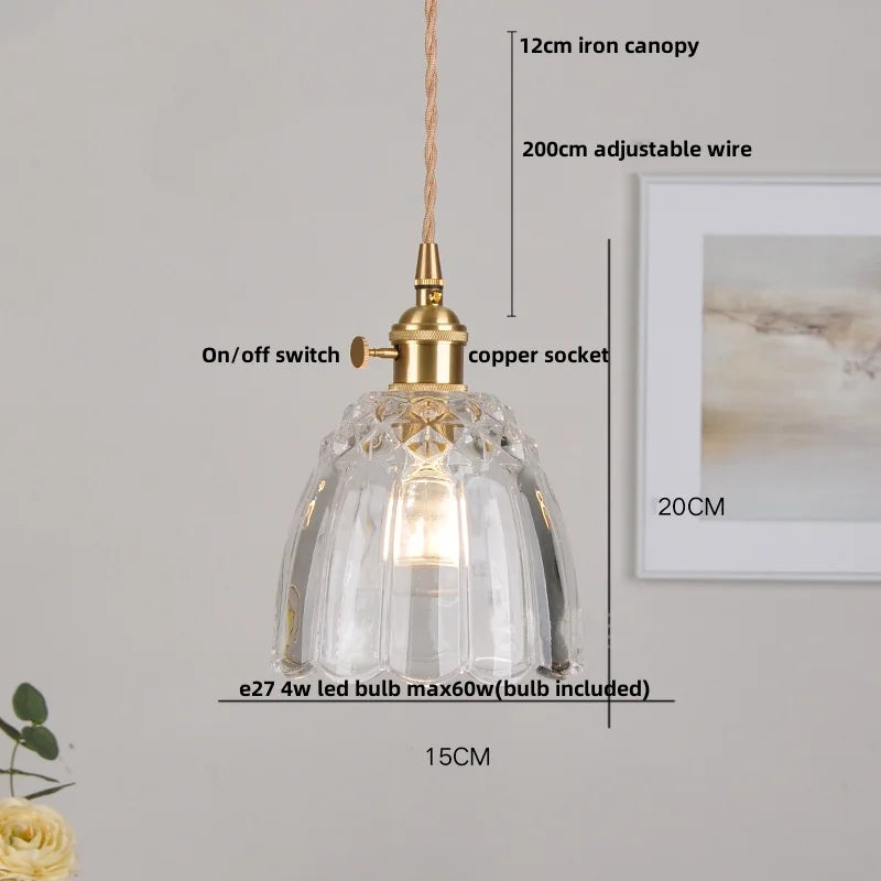 DecorBites™ Copper Knob Iron LED Pendant Light - Adjustable Nordic Modern Hang Lamp
