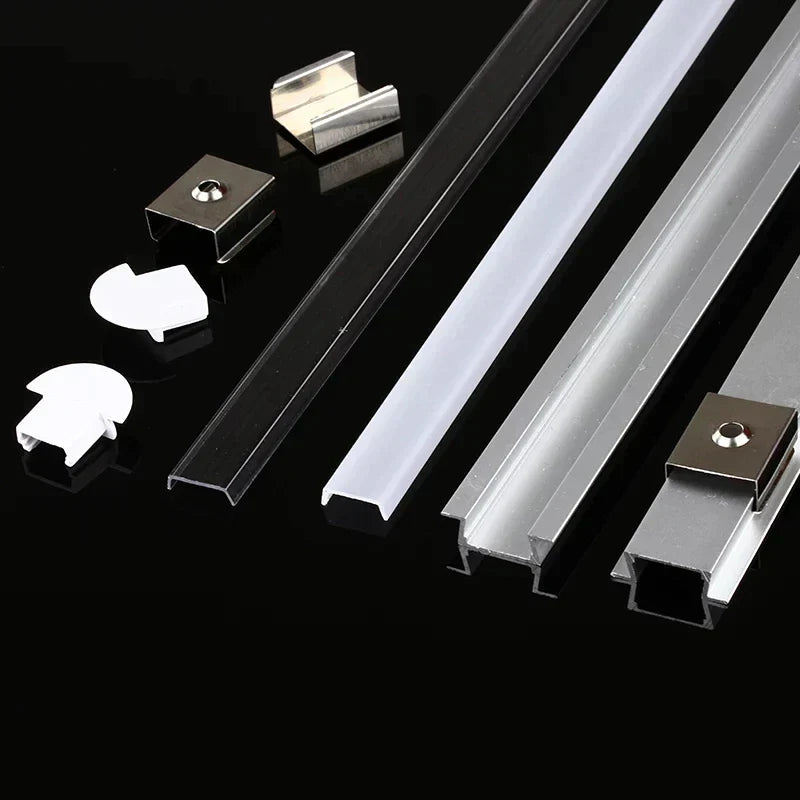 DecorBites™ LED Aluminum Profiles Corner Channel with Transparent/Milky Diffuser for Strip Lights