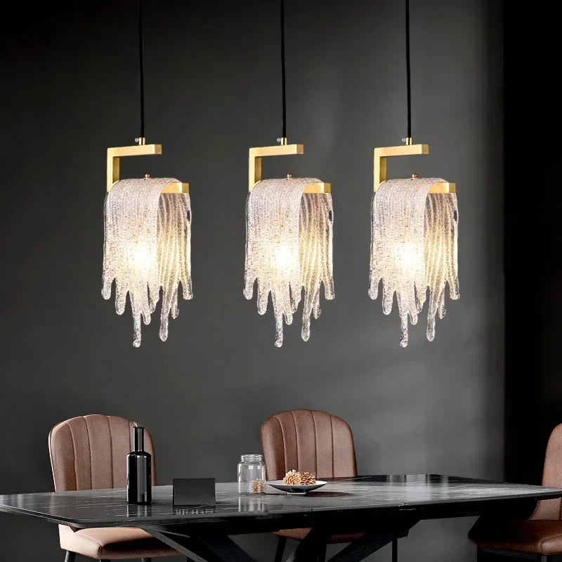 DecorBites™ Crystal LED Pendant Light: Modern Bedroom Hallway Living Room Art Decoration Fixture