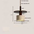 DecorBites™ Glass Ball LED Pendant Lamp for Coffee Living Dining Room with Natural Wood and Stone