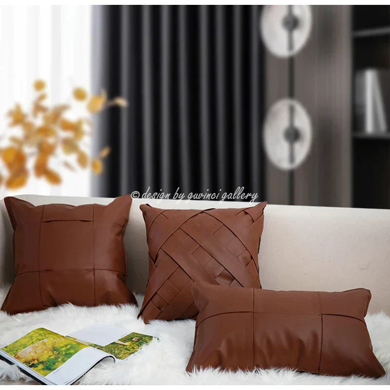 DecorBites™ Gray Faux Rex Rabbit Fur Decorative Cushion Coverluxury Throw Pillow