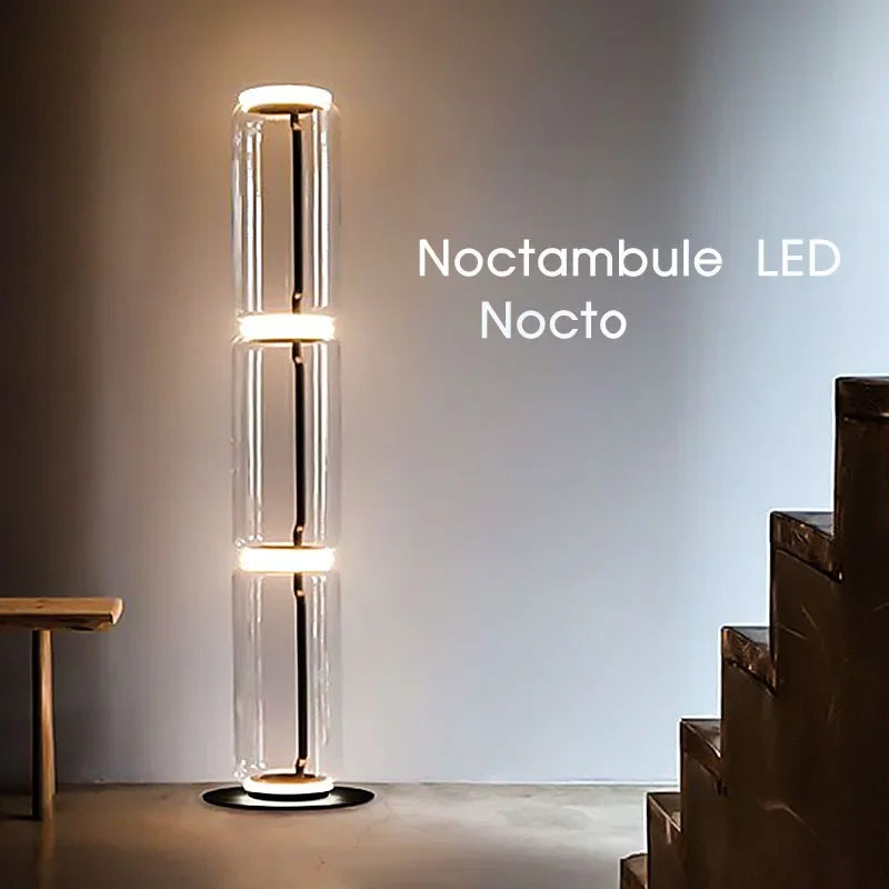 DecorBites™ Glass LED Floor Lamp: Modern Nordic Design for Living Room and Bedroom Decor