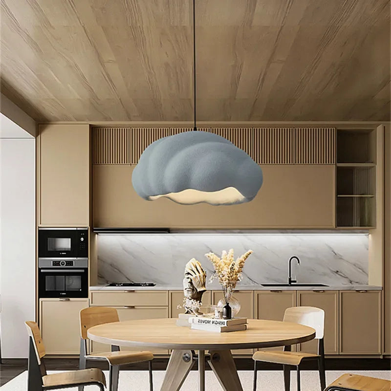 DecorBites™ Cream Wabi Sabi LED Pendant Chandelier - Elegant Dining Room & Bedroom Decor