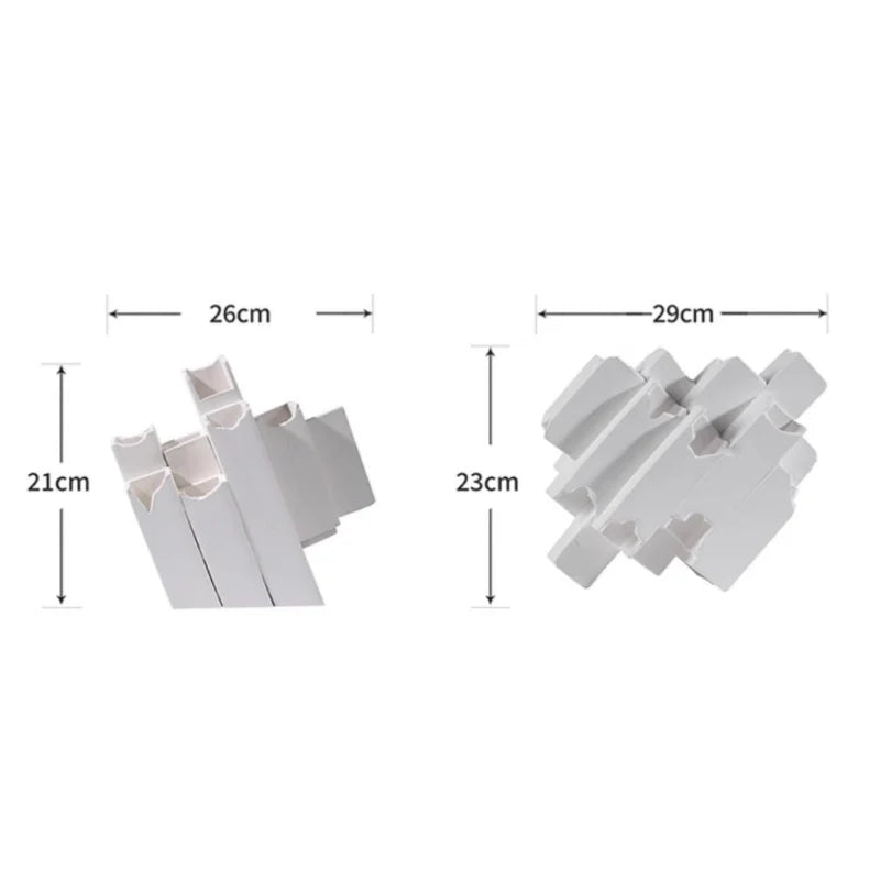 DecorBites™ Geometric Ceramic Vase Block Splicing Flower Arrangement Handicrafts Home Decor