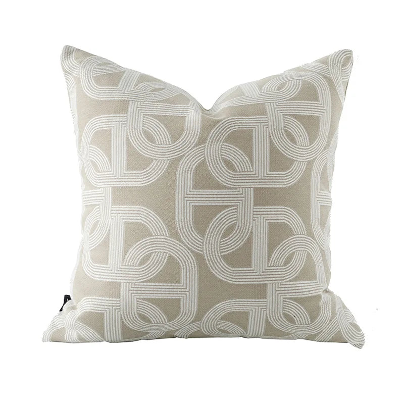 DecorBites™ Geometric Jacquard Cushion Cover | Modern Light Luxury Pillowcase | Decorative Home Accent