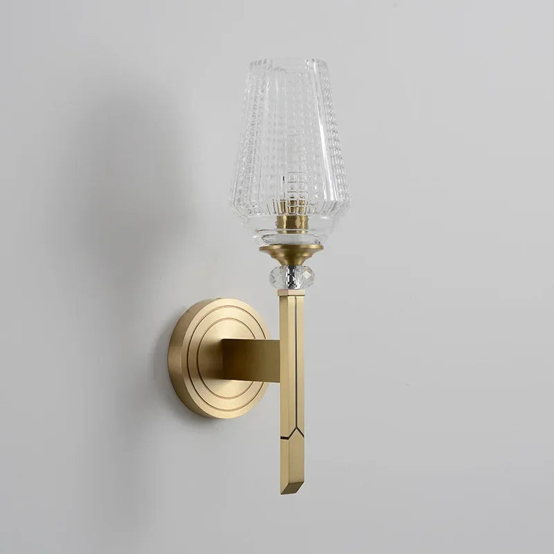 DecorBites™ Crystal Copper Wall Lamp for Luxe Home Decor