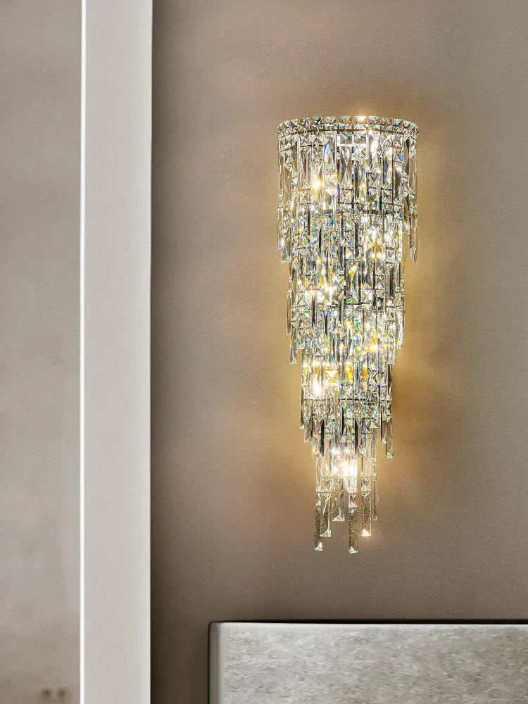 DecorBites™ Crystal Wall Light: Elegant Luxury Night Lighting for Living Room, Bedroom, or Villa