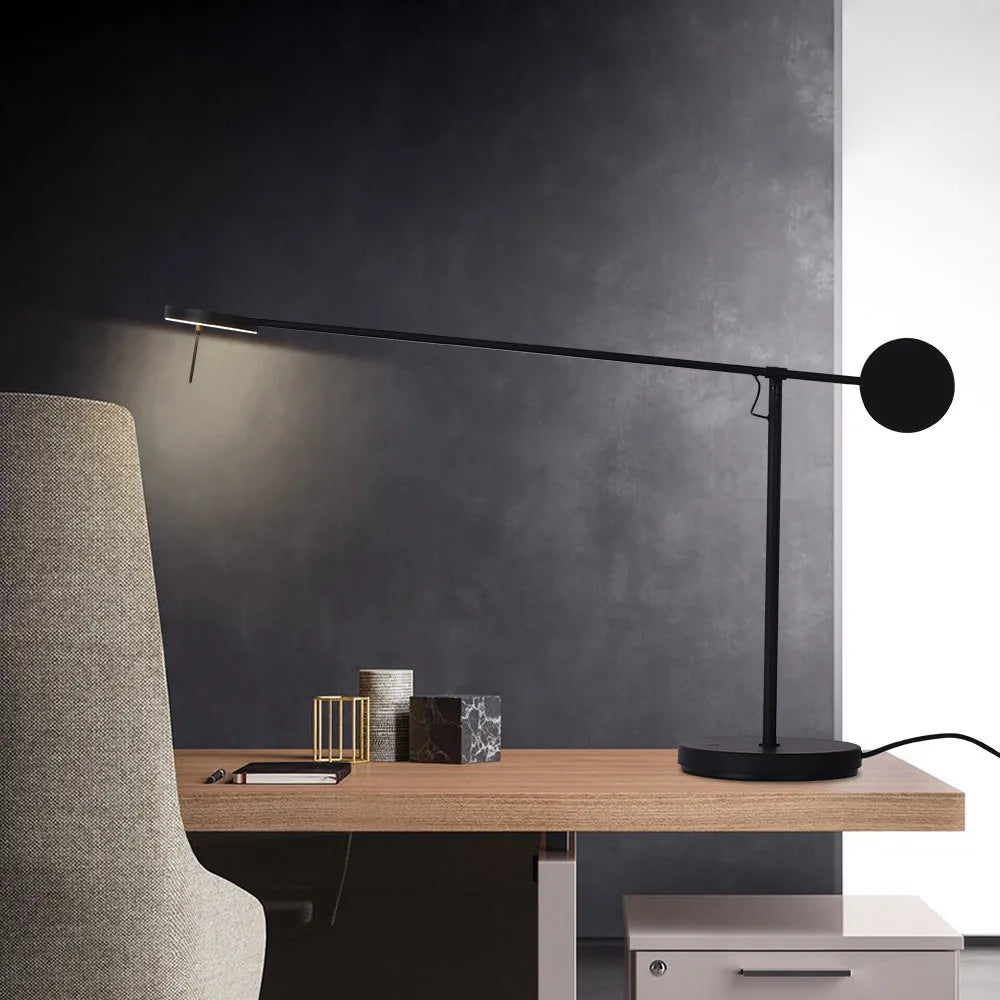 DecorBites™ Industrial Swing Arm Table Lamp - Modern Lighting for Living/Bedroom, Office, Study