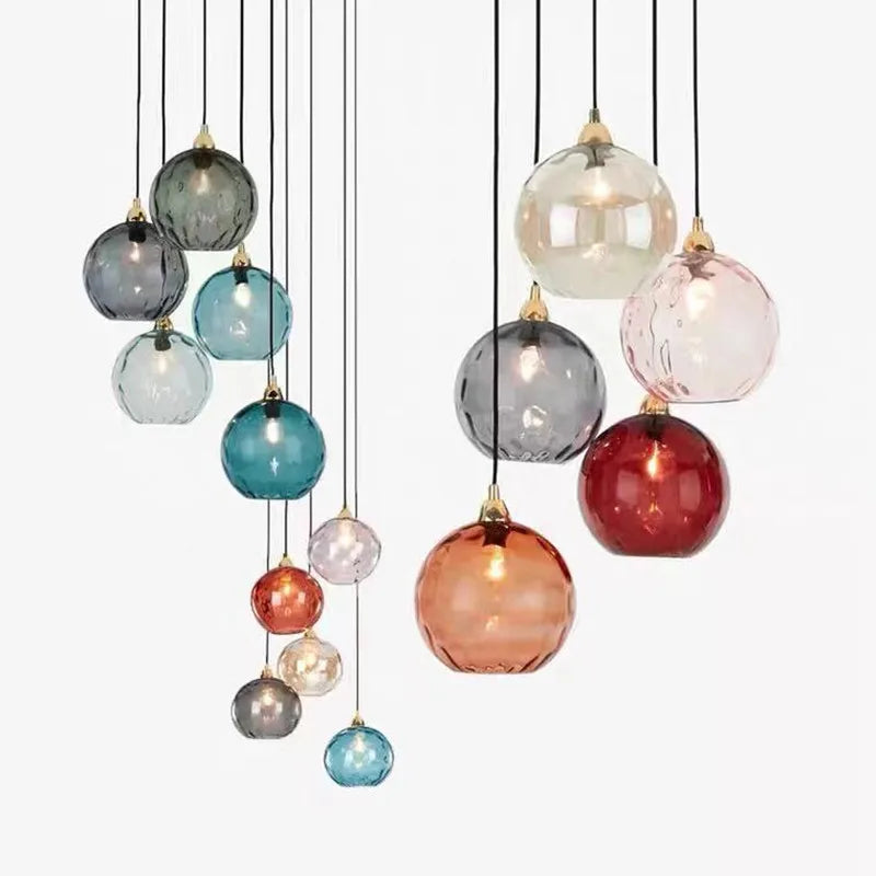 DecorBites™ Glass Ball Lustre Pendant Lights - Modern Nordic Design for Kitchen, Bedroom, or Restaurant