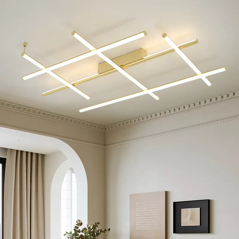DecorBites™ LED Linear Ceiling Chandelier Italian Designer Luxury Dining Room Chandelier