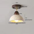DecorBites™ Glass Ball LED Ceiling Light White Yellow Travertine Plafondlampen