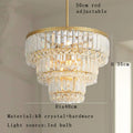 DecorBites™ Gold Crystal LED Multi-layer Pendant Lights for Living Room Bedroom Decoration
