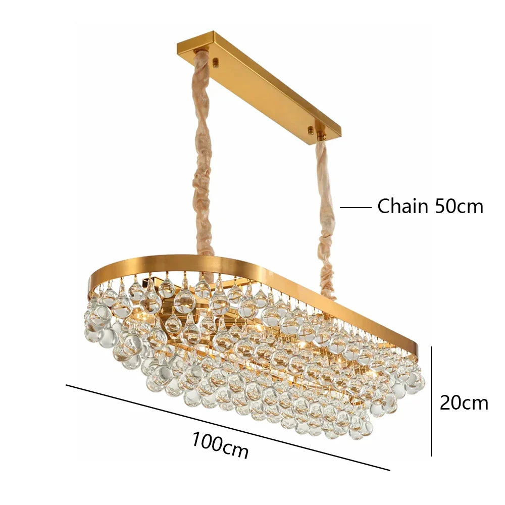 DecorBites™ Black Crystal Bead Ceiling Chandelier - Modern Classic for Living Room & Dining Table