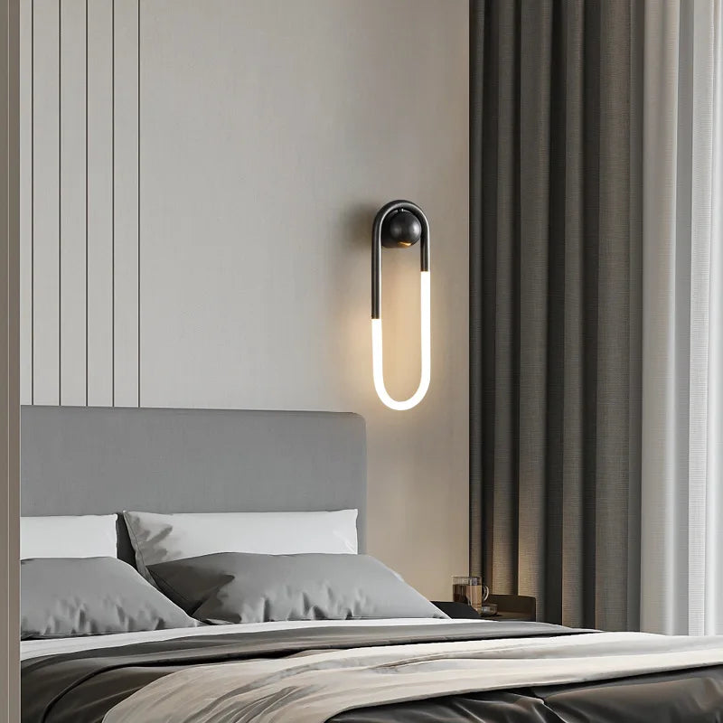 DecorBites™ Ellipse Wall Lights: Gold Black Copper White, 3-Color Dimming