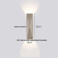 DecorBites™ Double LED Wall Lamp Sconce Yellow Cave Stone Iron Canopy Mirror Light