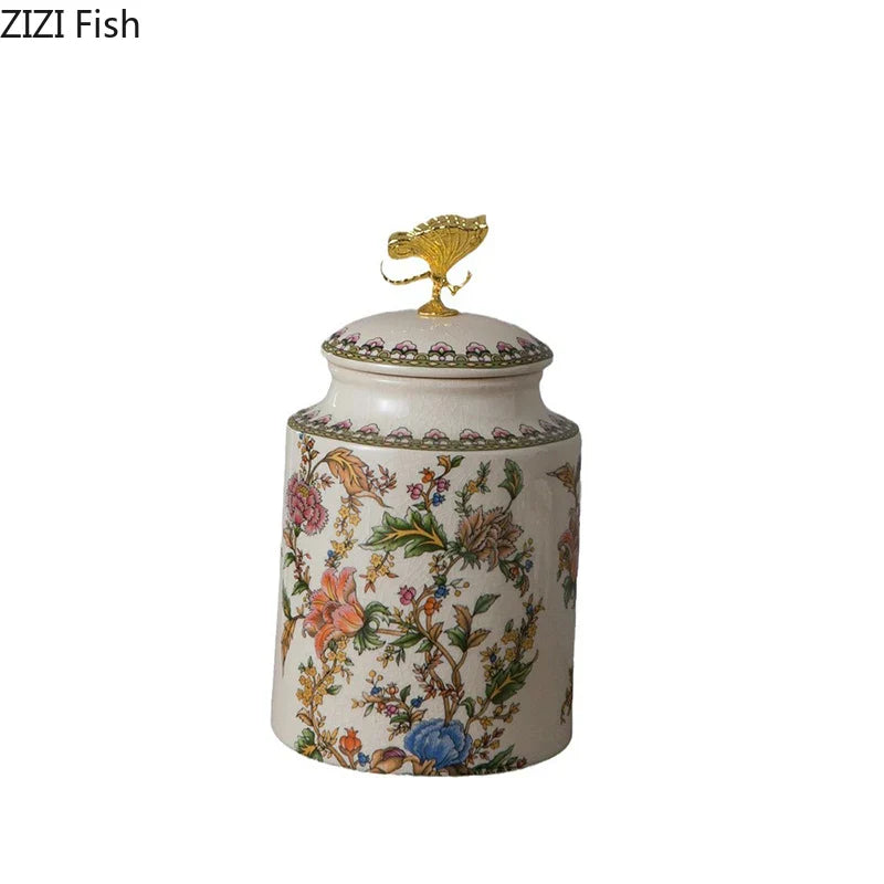 DecorBites™ Dragonfly Lid Storage Jar - Round Cosmetic Jewelry Box Candy Pot Aroma Can