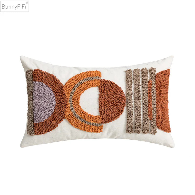 DecorBites™ Geometric Embroidered Cushion Cover - 45x45cm/30x50cm - Ethnical Pattern