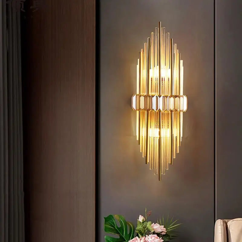 DecorBites™ Crystal Strip LED Wall Lamp for Living Room, Bedroom, Study, Balcony Lighting