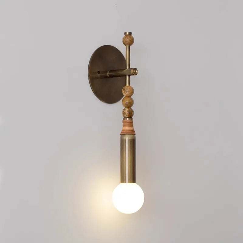 DecorBites™ Elegant Marble Copper Wall Lamp for Living Room, Study, Hotel, Restaurant