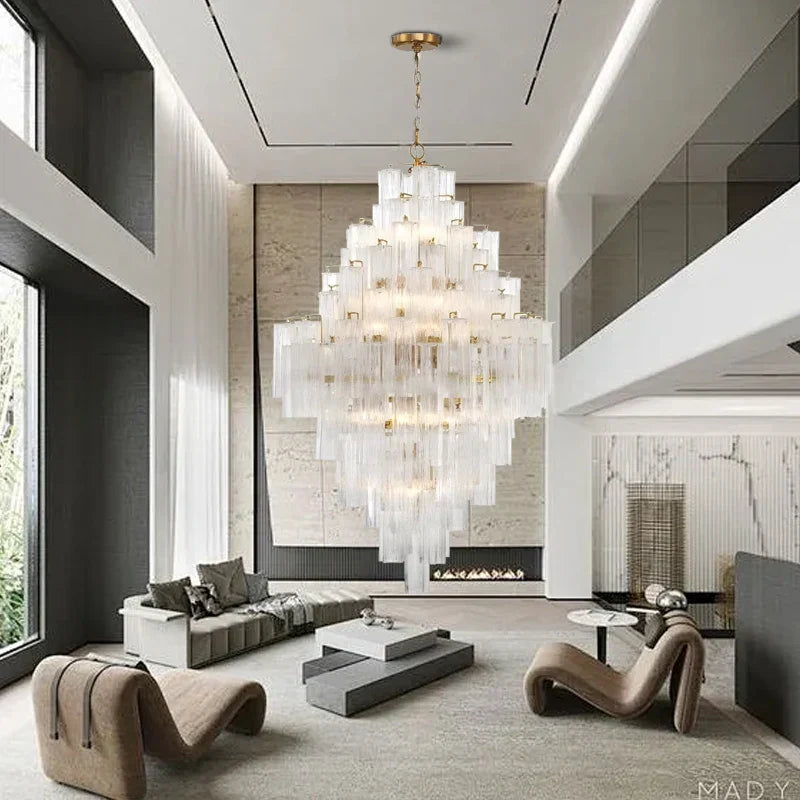 DecorBites™ Big White Glass Ceiling Pendant Lights for Home Decor Hanging Lamp