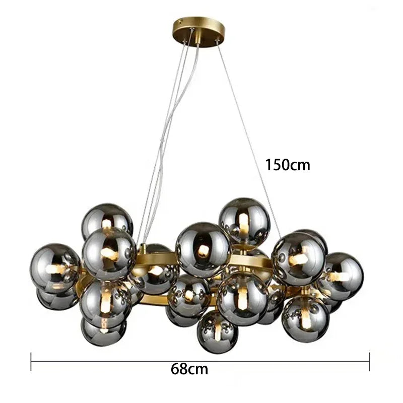 DecorBites™ Glass Ball LED Pendant Lights for Home Decor and Luminaires