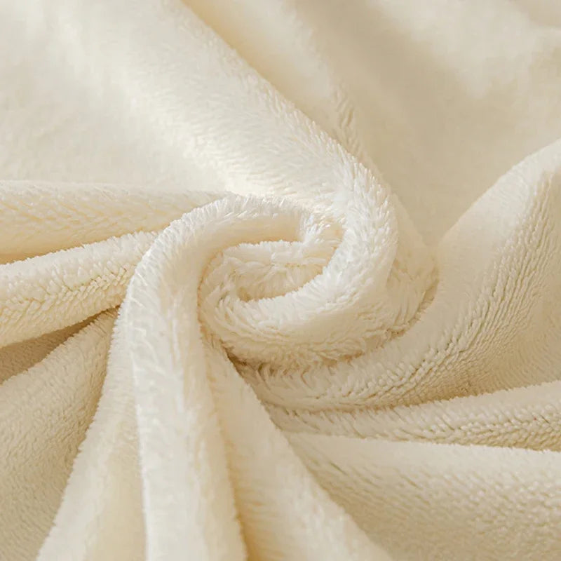 DecorBites™ Cozy Velvet Fitted Sheet: Thick Warm Bed Cover for Bedroom Living Room