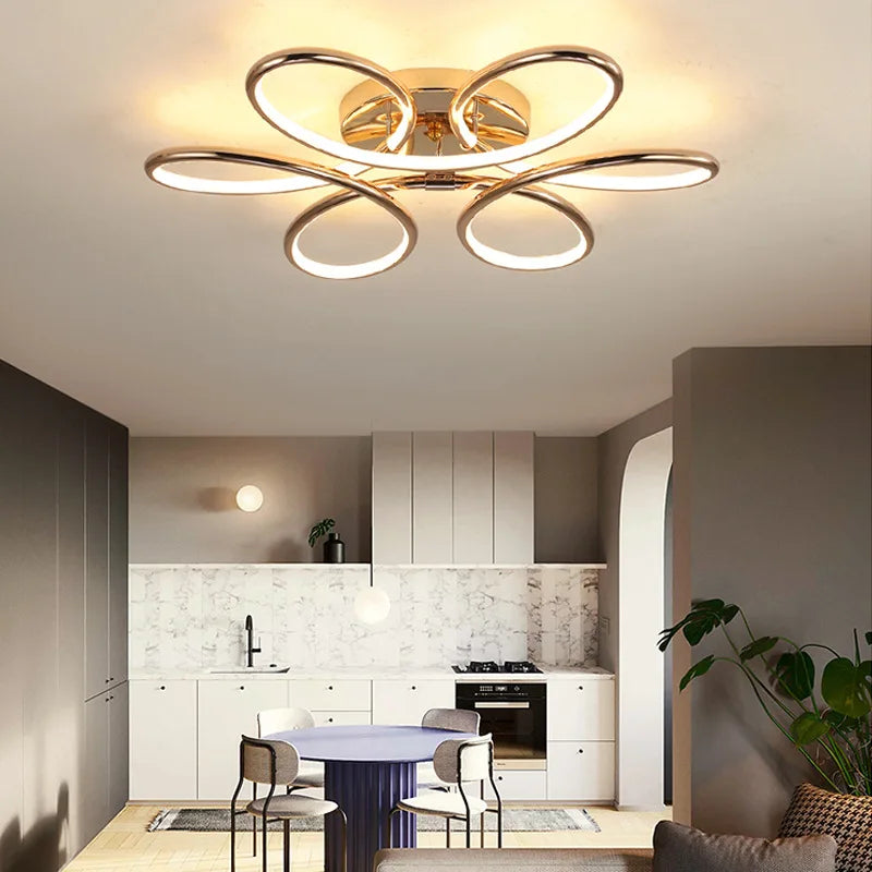 DecorBites™ Golden Aluminum Ceiling Lights for Living Bedroom Kitchen Children's Room