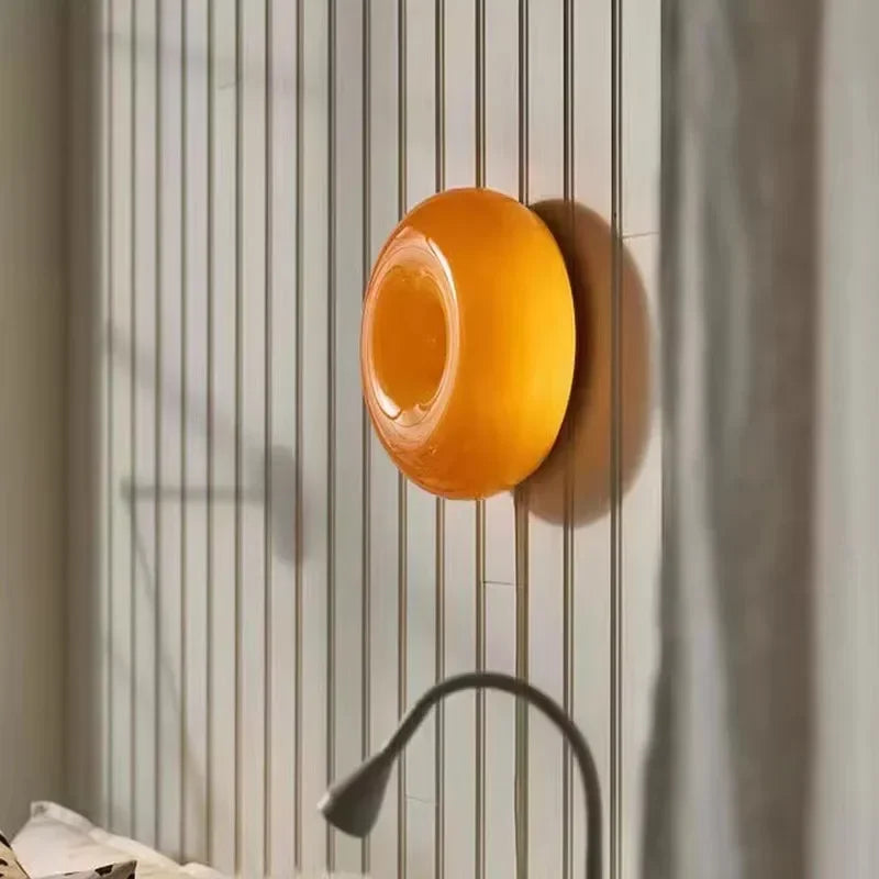 DecorBites™ Glass Donut LED Wall Sconce for Living Room Bedroom Hallway Balcony Lighting
