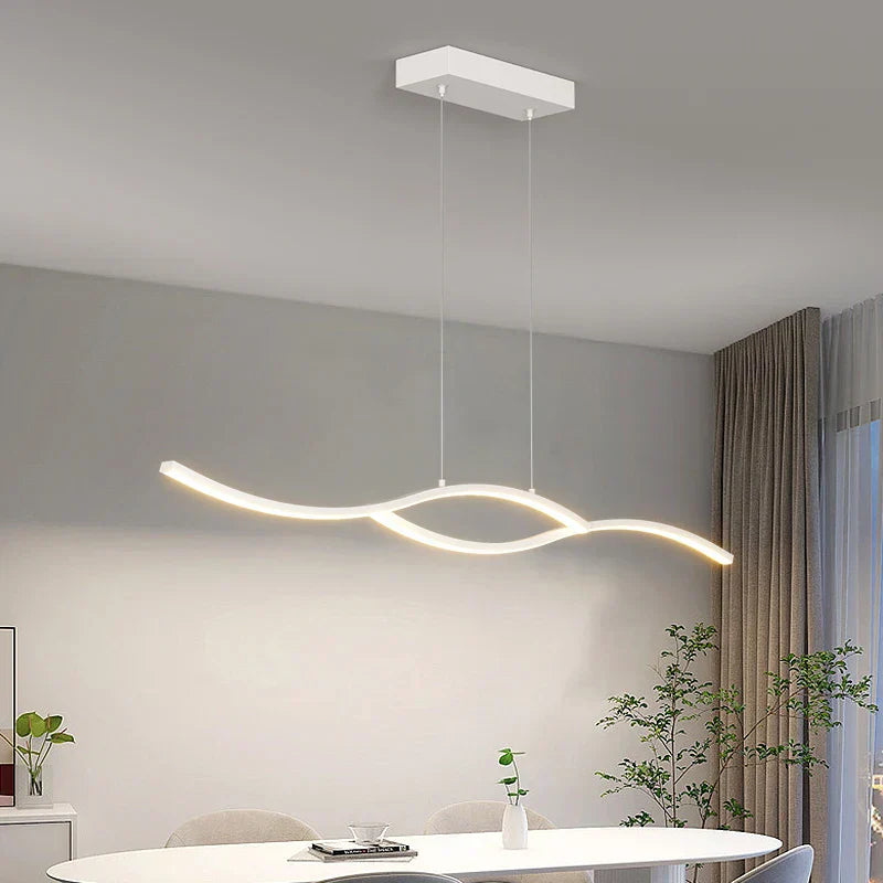 DecorBites™ LED Pendant Chandelier: Modern Nordic Strip Light for Dining, Kitchen, Office, Coffee Room
