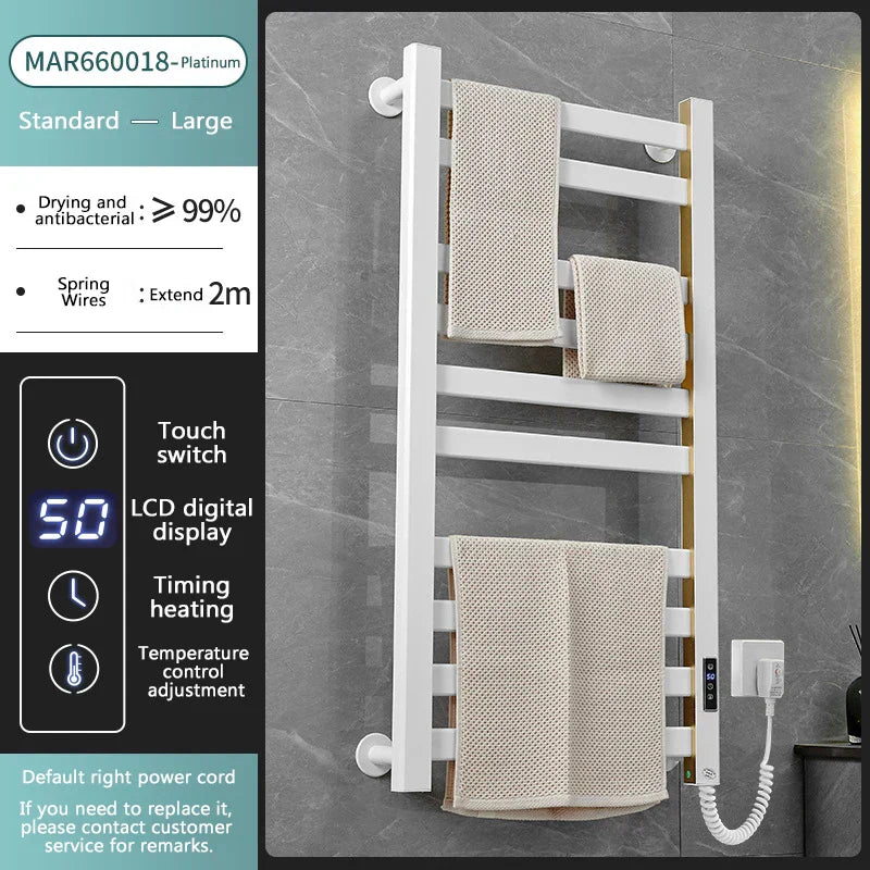 DecorBites™ Electric Towel Radiator Warmer Rack for Smart Bathroom Storage and Heating