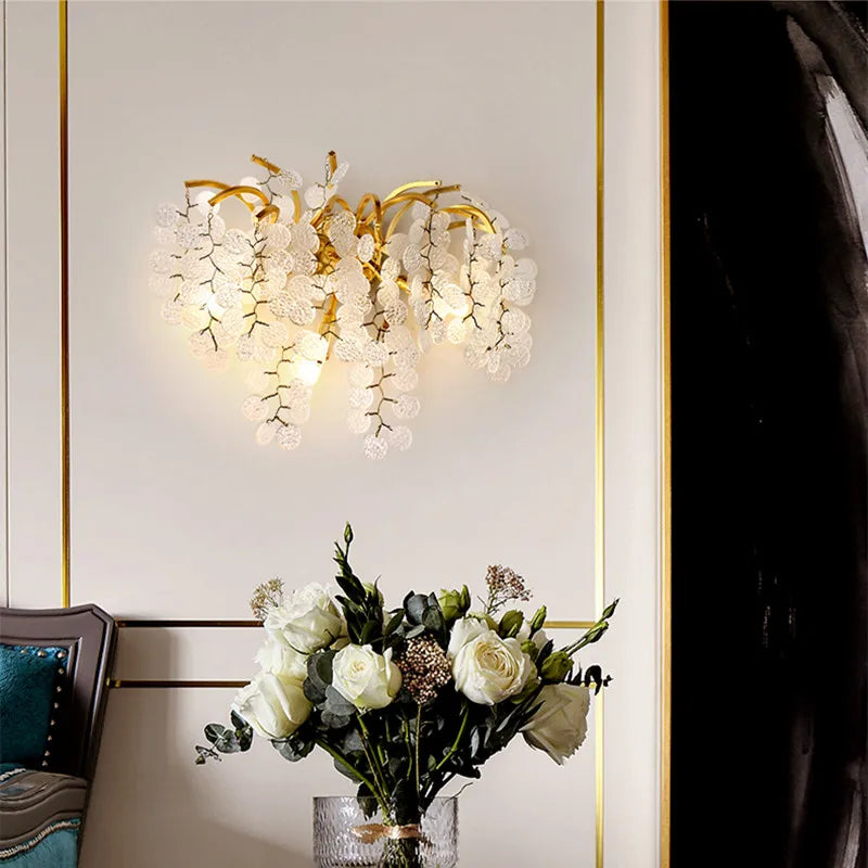 DecorBites™ Crystal LED Wall Light Sconces for Living Room Bedroom, Modern Interior Wall Lamp
