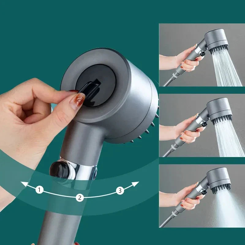 DecorBites™ High Pressure Portable Massage Shower Head - One-Key Stop Water