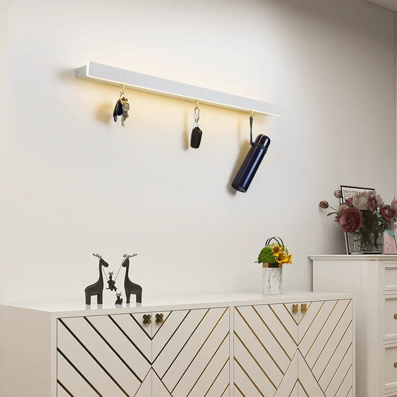 DecorBites™ Acrylic LED Wall Lamps with Hooks for Bedroom Shelves & Background Wall Decor