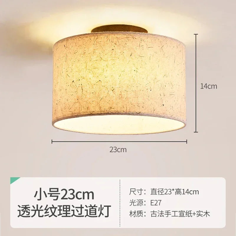 DecorBites™ Cream Wabi-sabi Chandelier Lamp Retro Japanese-style Bedroom Decor Lighting