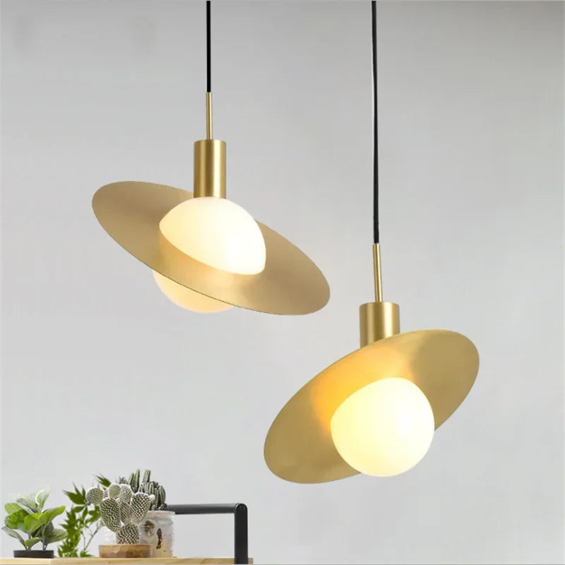 DecorBites™ Glass Ball LED Pendant Light: Modern Moon Design for Stylish Home Decor