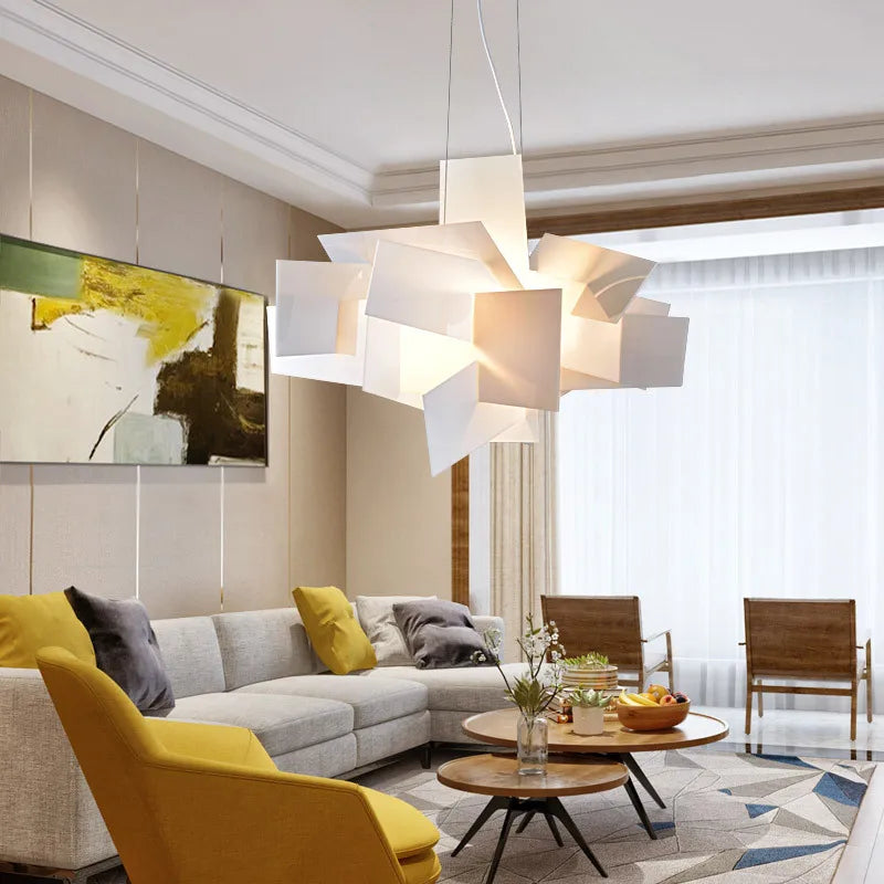 DecorBites™ Acrylic Leaf Pendant Lamps: Modern Ceiling Hanging Light for Kitchen Island & Living Room