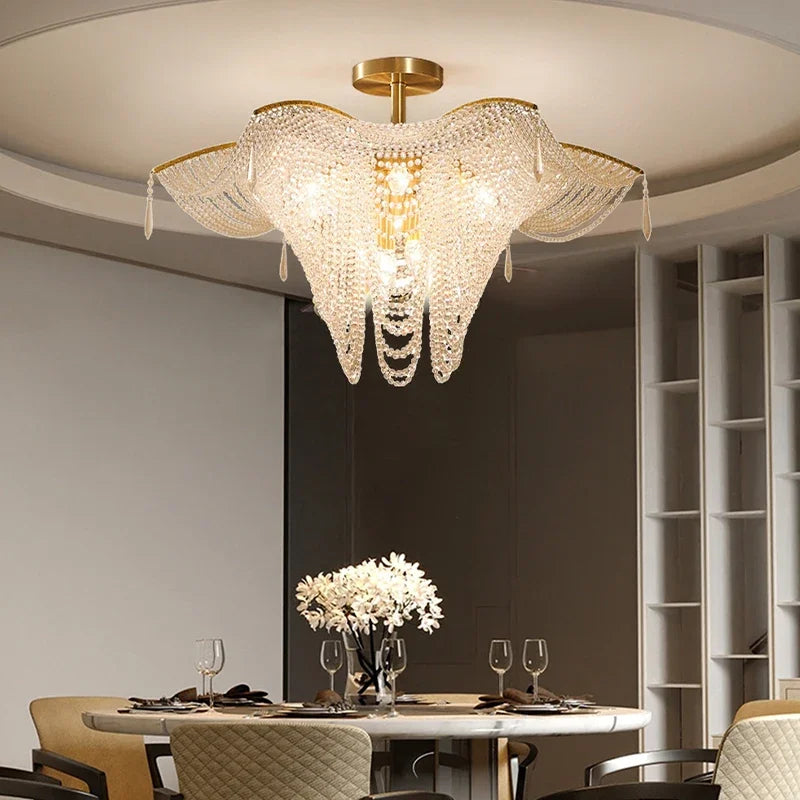 DecorBites™ Crystal Butterfly Chandeliers: Elegant Modern LED Pendant Lights for Luxe Living Room