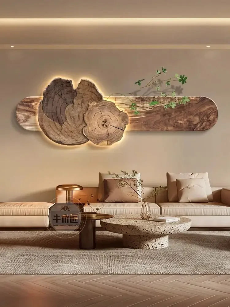 DecorBites™ Elegant Sofa Set with Hanging Paintings and Bedroom Wall Lamp Painting