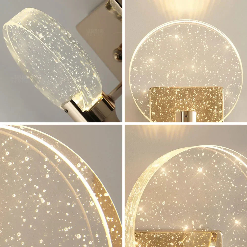 DecorBites™ Crystal Bubble Wall Lamp: Modern Luxury Lighting for Bedroom, Living Room, and Aisle
