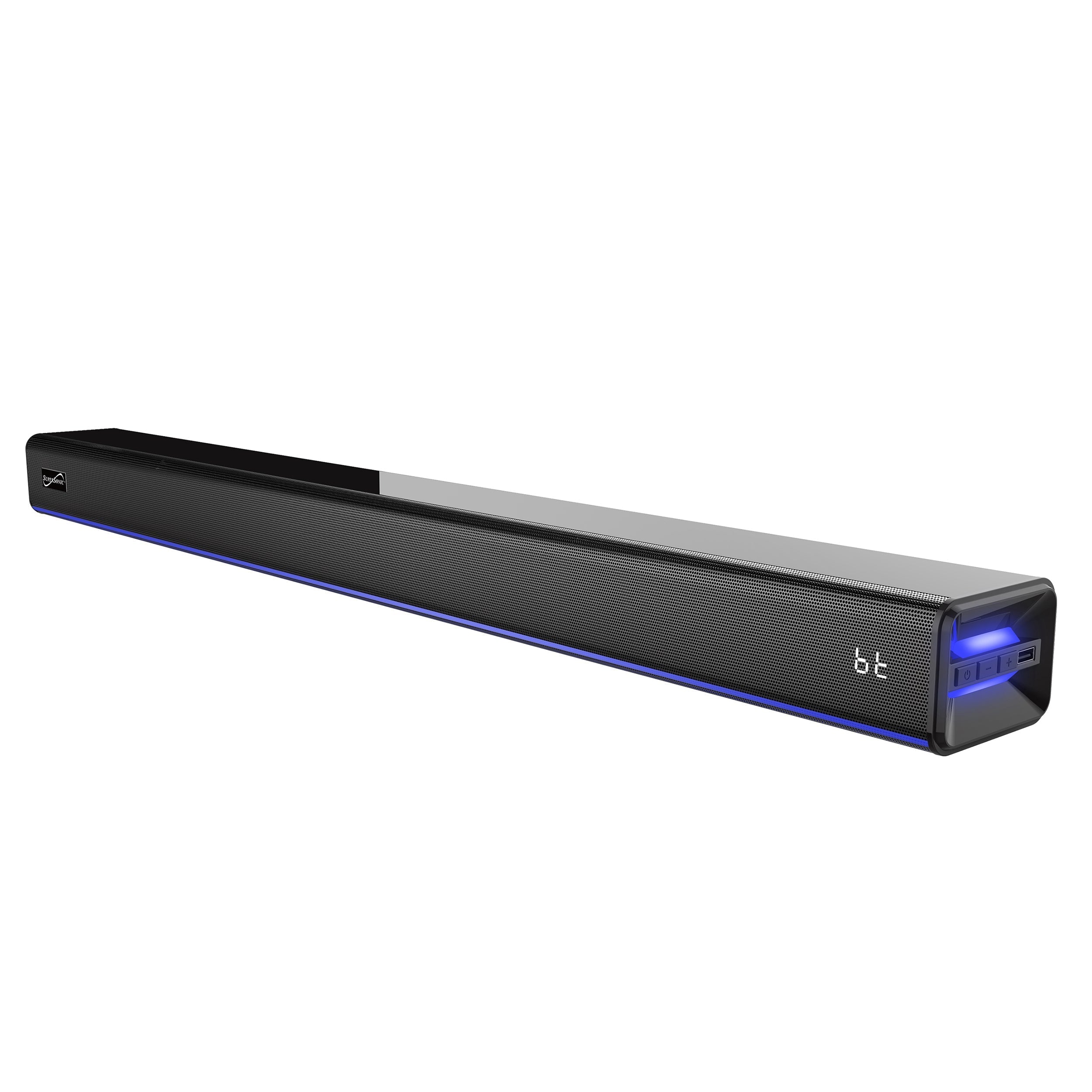 SuperSonic 2 Channel Bluetooth Soundbar with Ambient Lighting