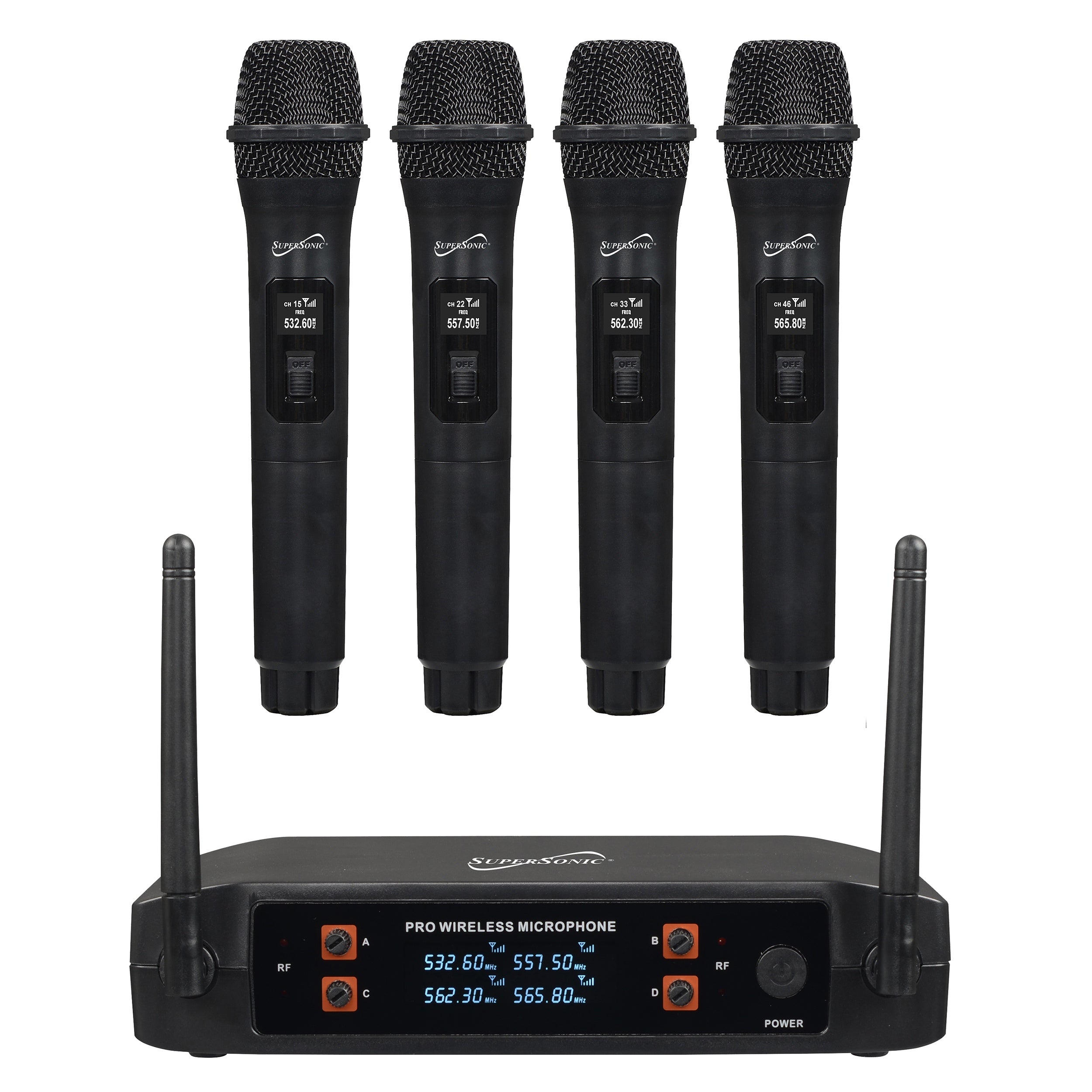 SuperSonic 2.4G 4 Channel Wireless Microphone System