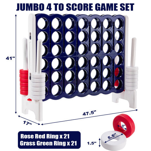 4 in A Row 4-to-Score Giant Jumbo Game Set for Family Party Holiday