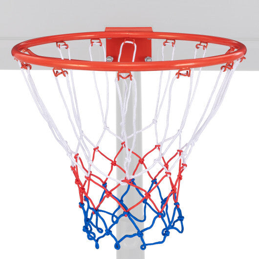 18 Inch Basketball Rim Goal Replacement with All Weather Net and Mounting Hardware-Black