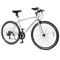 26 Inch Mountain Bike Adjustable with 6-Speed and All-terrain Rubber Wheels-Gray - Color: Gray - Size: 26 inches
