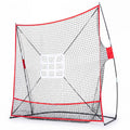 7 x 7.4 FT Baseball Practice Net with 2 Strike Zones and Large Ball Collection System