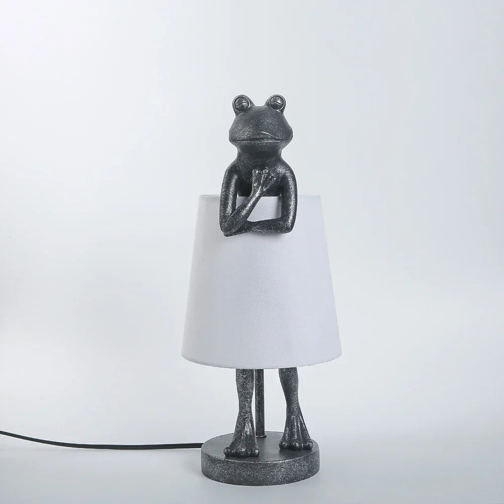 DecorBites™ Frog Resin Desk Lamp: Retro Design LED Bedroom Lighting Fixture