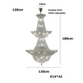 DecorBites™ K9 Crystal Gold Ceiling Chandelier - Trendy Chrome Lighting