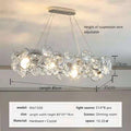 DecorBites™ Crystal Ring Chandelier Chrome Ceiling Pendant Light