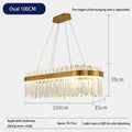 DecorBites™ Elegant Crystal Chandelier Pendant Light for Living Room Dining Kitchen Decoration